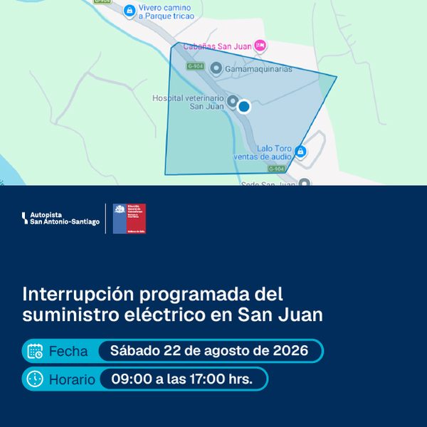 Interrupción programada del suministro eléctrico en San Juan el sábado 22 de agosto de 2026