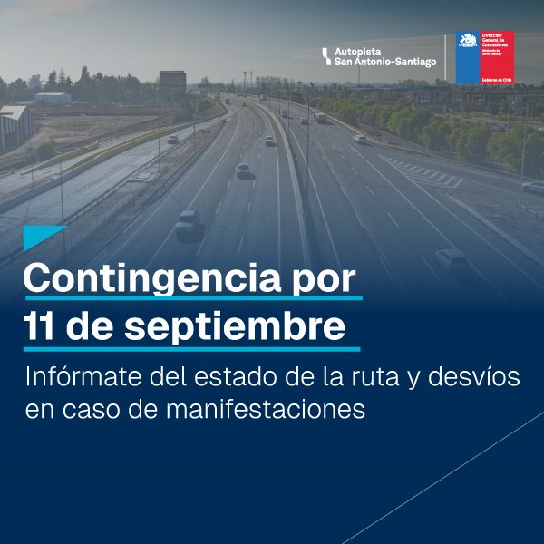 Plan de Contingencia por el 11 de septiembre en Ruta 78