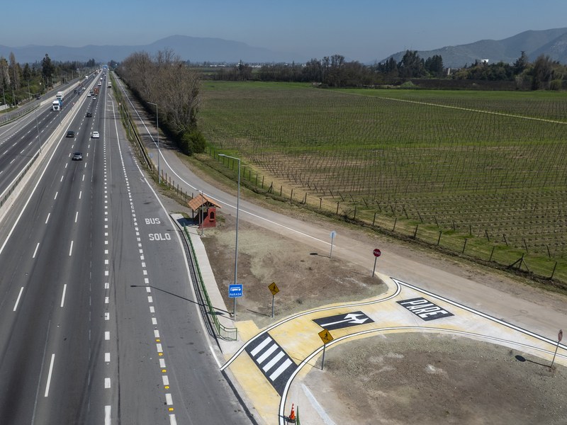 Registro fotográfico de la inauguración del nuevo acceso desde la Ruta 78 en Talagante