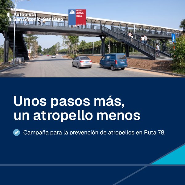 Unos pasos más, un atropello menos. Campaña para la prevención de atropellos en Ruta 78.